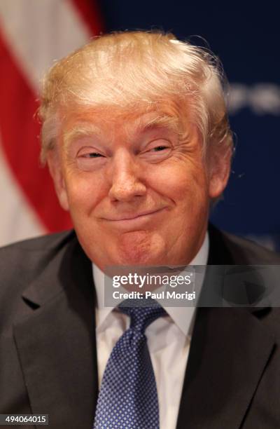 Donald Trump, chairman and president of the Trump Organization, discusses "Building the Trump Brand" at a National Press Club luncheon speech at The...
