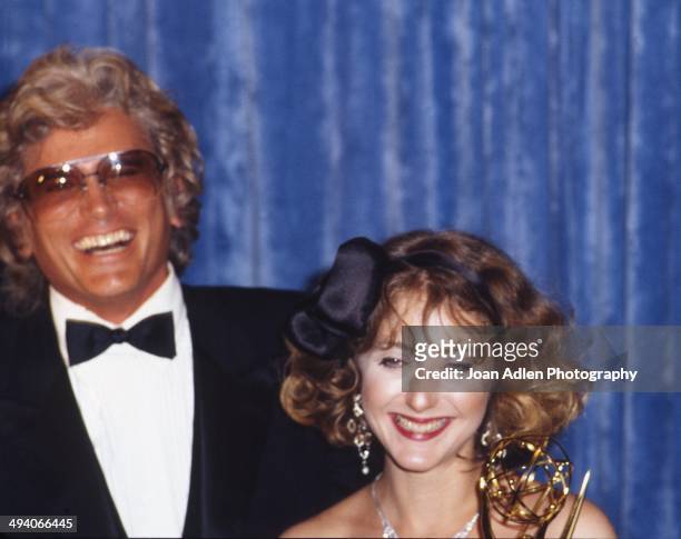 Actor Michael Landon presented actress Carol Kane the award for Outstanding Supporting Actress in a Comedy, Variety or Music Series - Taxi, at the...