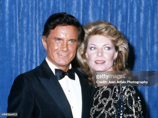 Actor Cliff Robertson and actress Susan Sullivan attend the 35th Annual Primetime Emmy Awards held at the Pasadena Civic Auditorium on September 25,...