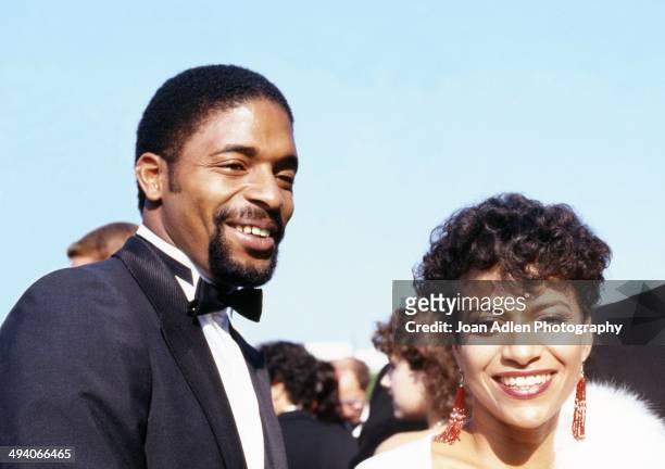 Actress, dancer and choreographer Debbie Allen with husband NBA All-Star Norm Nixon attend the 35th Annual Primetime Emmy Awards held at the Pasadena...