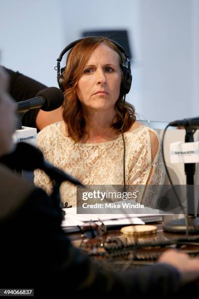 Actress Molly Shannon speaks during Celebrity Superfan Roundtable on Howard Stern's exclusive SiriusXM Channel Howard 101 at Sonos Studio on May 27,...