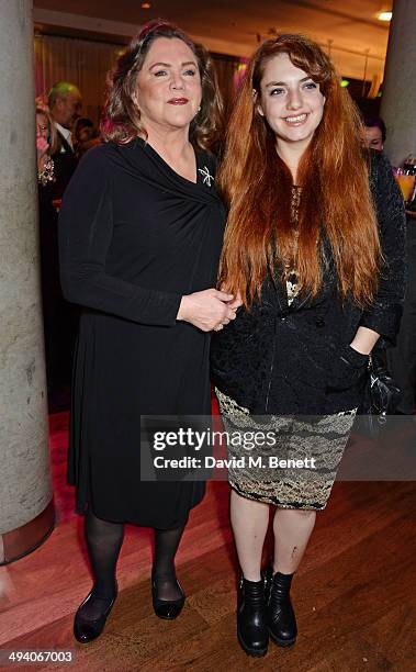 Cast member Kathleen Turner and daughter Rachel Ann Weiss attend an after party following the press night performance of "Bakersfield Mist" at the...