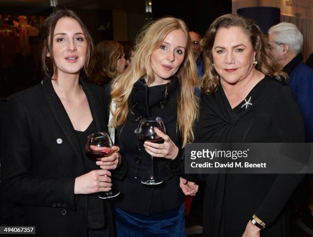 Charlotte Vickers, Diana Vickers and cast member Kathleen Turner attend an after party following the press night performance of "Bakersfield Mist" at...