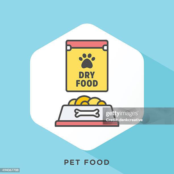 dry pet food icon - all you can eat stock illustrations