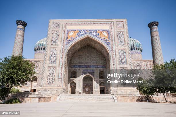 The Registan is the heart of the ancient city of Samarkand in Uzbekistan. It was a major stop along the Silk road in Central Asia. The registan is a...