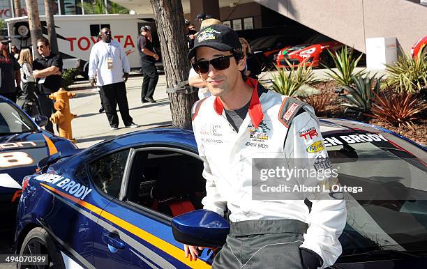 Actor Adrien Brody participates in the 37th Annual Toyota Pro/Celebrity Race - Day 1 held on the streets of Long Beach on April 11, 2014 in Long...