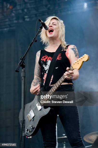 Brody Dalle performs on stage on day 3 of Sasquatch! Music Festival at the Gorge Amphitheater on May 25, 2014 in George, United States.