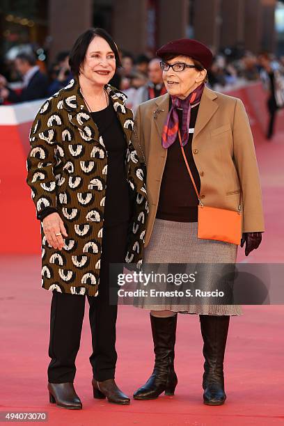 Adriana Asti and Franca Valeri attend a red carpet for 'StarLight Cinema Award' during the 10th Rome Film Fest on October 24, 2015 in Rome, Italy.