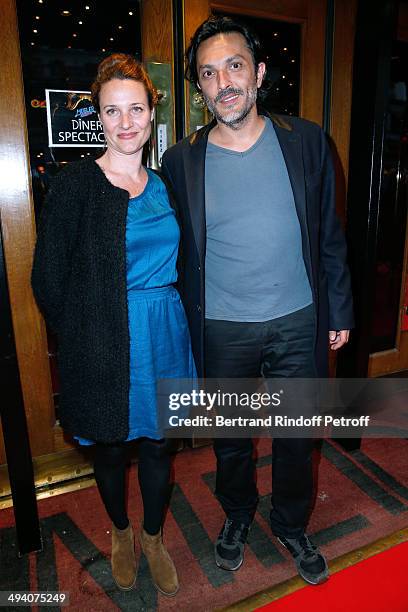 Alexandra London and Olivier Sitruk attend the 'Mugler Follies' 100th Edition at Le Comedia in Paris on May 26, 2014 in Paris, France.