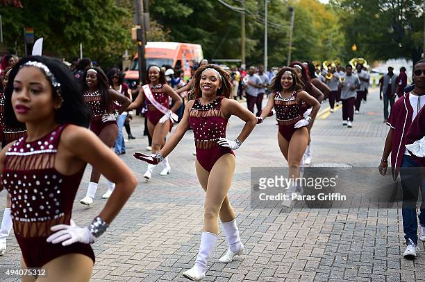 General view of Morehouse, Spelman, And Clark-Atlanta University Homecoming Parade at Morehouse College on October 24, 2015 in Atlanta, Georgia.