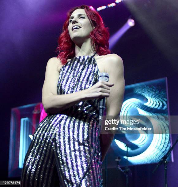 Lizzy Plapinger of MS MR performs in support of the band's "How Does It Feel" release at The Fox Theater on October 23, 2015 in Oakland, California.