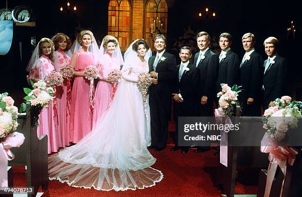 Doug Williams' & Julie Anderson Wedding" -- Pictured: Brook Bundy as Rebecca LeClair, Suzanne Rogers as Maggie Horton, Rosemary Forsyth as Laura...