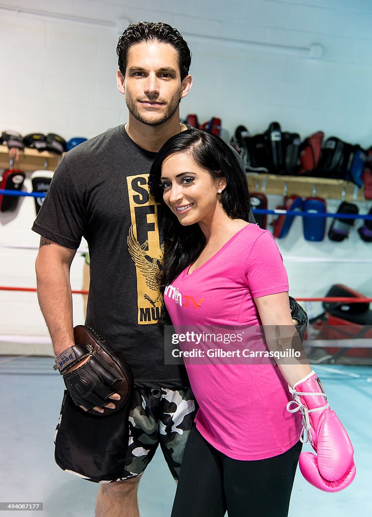 World Xtreme Entertainment Celebrity Boxing Training Session With Angelina Pivarnick