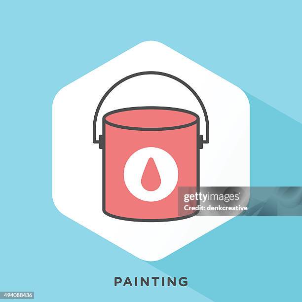 paiting icon - paint tin stock illustrations