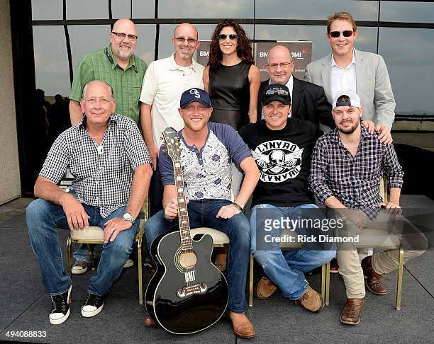 Back row: Warner Music Nashville's Kevin Herring, Sony ATV Music Publishing's Terry Wakefield, Red Light Mangement Kerri Edwards, Ron Cox Avenue Bank...