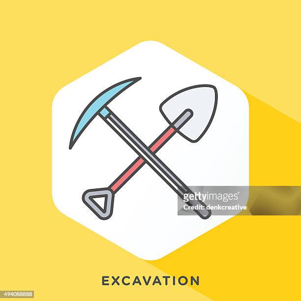 excavation-symbol - harrow agricultural equipment stock-grafiken, -clipart, -cartoons und -symbole