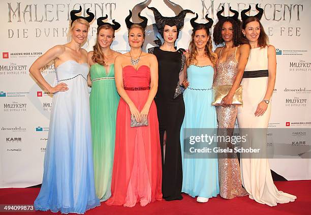 Susann Hoecke, Nina Eichinger, Natascha Gruen, Ruth Moschner, Conny Lehmann, Annabell Mandeng and Gabriele Medingdoerfer attend the Fashion Meets...