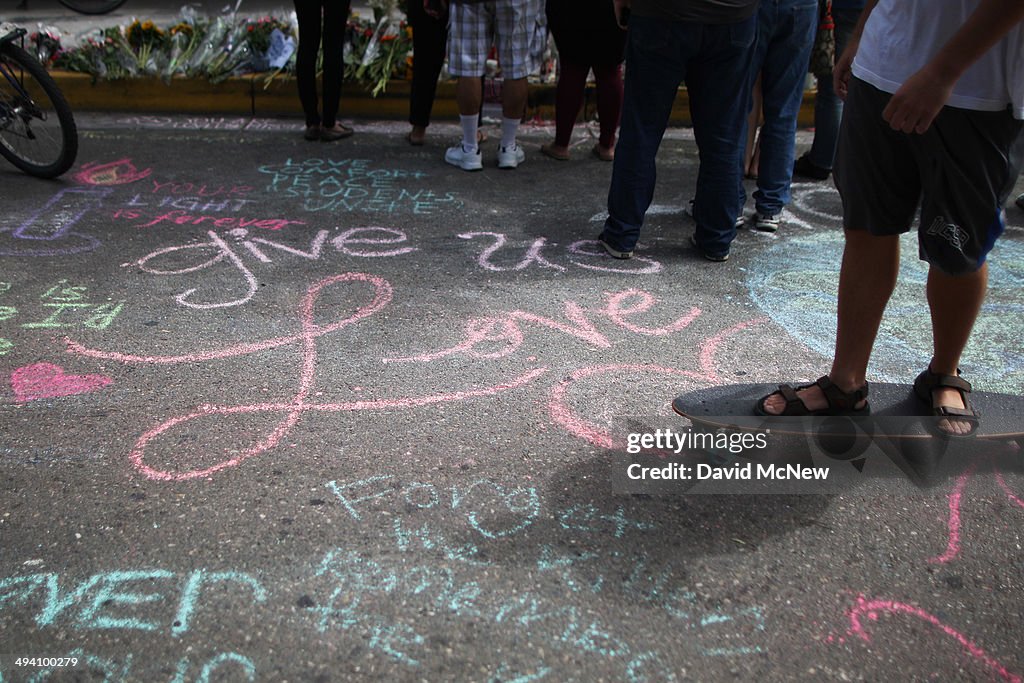 UCSB Holds Memorial Service For Shooting Victims At Harder Stadium