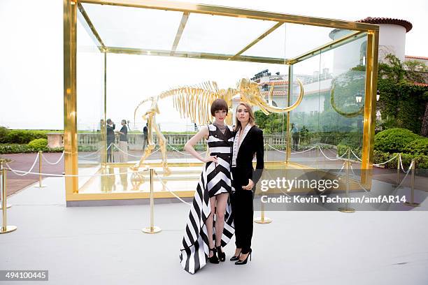 Coco Rocha and Olga Sorokina attend amfAR's 21st Cinema Against AIDS Gala presented by WORLDVIEW, BOLD FILMS, and BVLGARI at Hotel du Cap-Eden-Roc on...