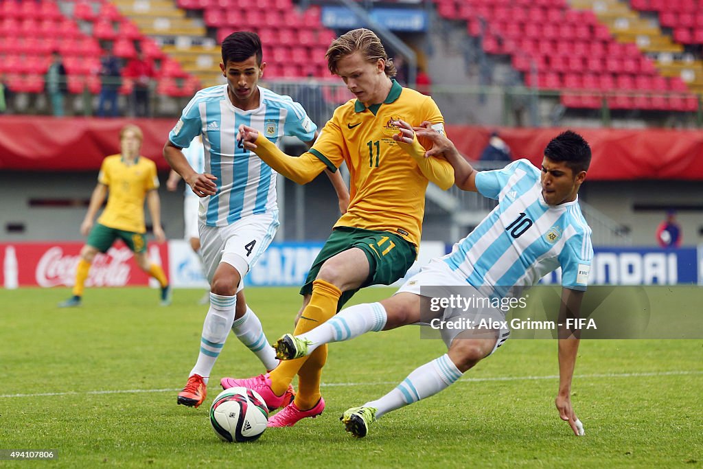 Argentina v Australia: Group C - FIFA U-17 World Cup Chile 2015