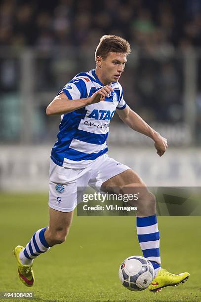 Alexander Bannink of De Graafschap during the Dutch Eredivisie match between De Graafschap and Heracles Almelo at the Vijverberg on October 24, 2015...