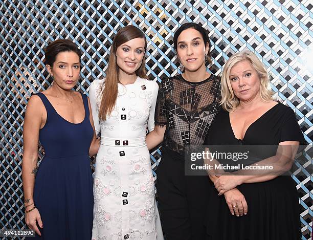 Cinematographer Reed Morano, honoree Olivia Wilde, director Sarah Gavron and producer Alison Owen attend the opening night screening of "Suffragette"...