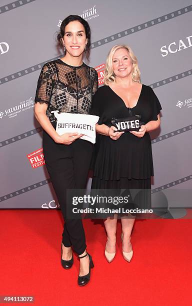 Producer Alison Owen and director Sarah Gavron attend the opening night screening of "Suffragette" during 18th Annual Savannah Film Festival...