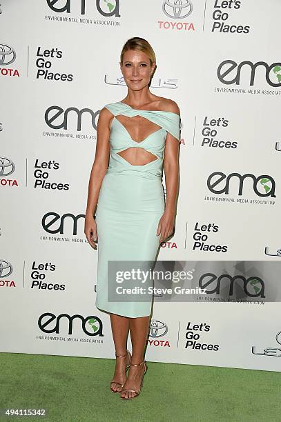 Honoree Gwyneth Paltrow attends the 25th annual EMA Awards presented by Toyota and Lexus and hosted by the Environmental Media Association at Warner...