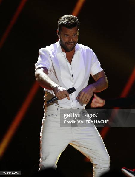 Puerto Rican Singer Ricky Puerto Rican singer Ricky Martin performs during the World Music ...
