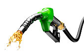 Gasoline Gushing Out From Pump