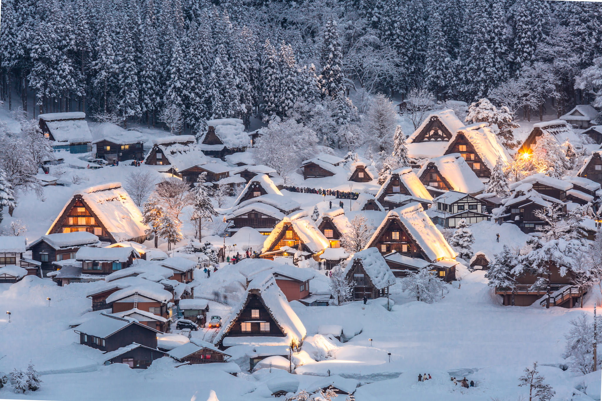 winter cityscape