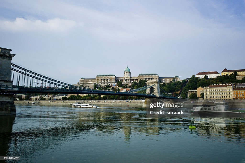 Arriving by Danube River in Budapest