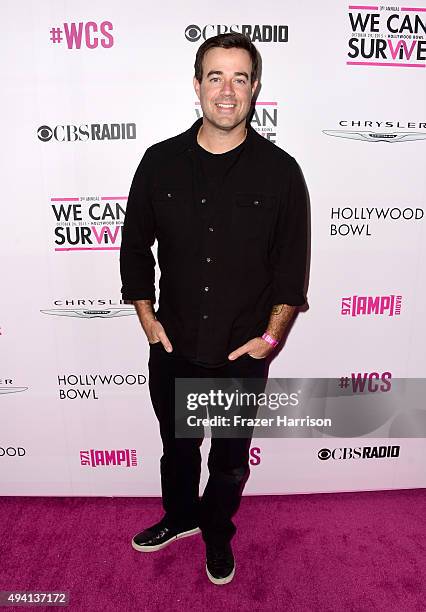 Personality Carson Daly during CBS RADIOs third annual We Can Survive, presented by Chrysler, at the Hollywood Bowl on October 24, 2015 in Hollywood,...