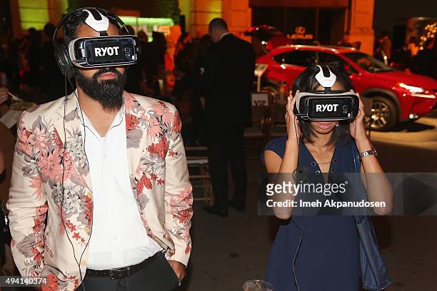 View of the Ryot VR at the after party during the 25th annual EMA Awards presented by Toyota and Lexus and hosted by the Environmental Media...