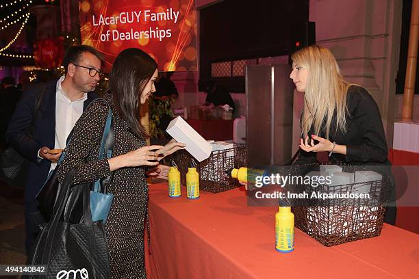 View of the products at the after party during the 25th annual EMA Awards presented by Toyota and Lexus and hosted by the Environmental Media...