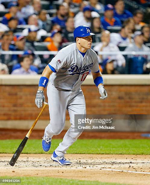 Ellis of the Los Angeles Dodgers in action against the New York Mets during game four of the 2015 MLB National League Division Series at Citi Field...