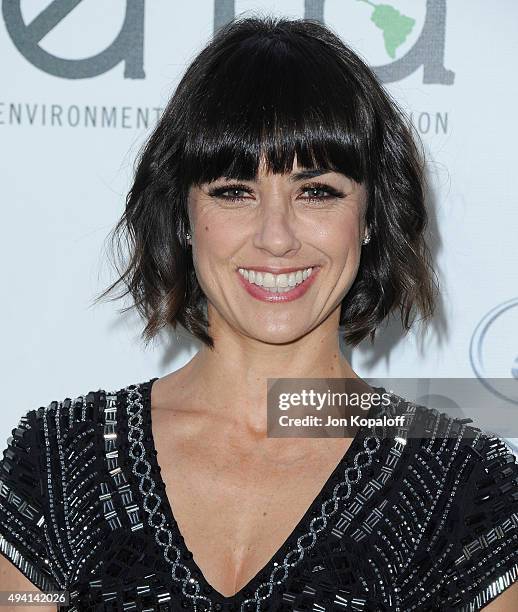 Actress Constance Zimmer arrives at Environmental Media Association Hosts Its 25th Annual EMA Awards Presented By Toyota And Lexus at Warner Bros....