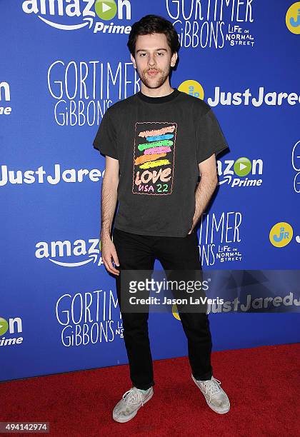 Travis Tope attends the Just Jared fall fun day on October 24, 2015 in Los Angeles, California.