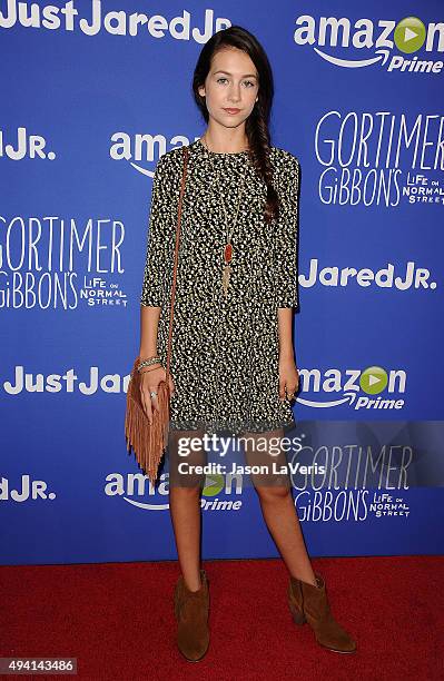 Actress Emma Fuhrmann attends the Just Jared fall fun day on October 24, 2015 in Los Angeles, California.