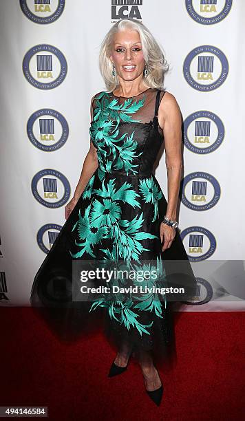 Peter Falk's widow Shera Danese attends the Last Chance for Animals Benefit Gala at The Beverly Hilton Hotel on October 24, 2015 in Beverly Hills,...