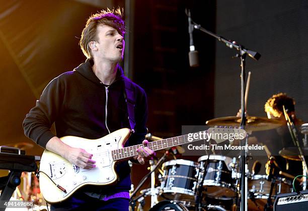 Hunter Brown of STS9 performs on Treasure Island at the Treasure Island Music Festival on October 17, 2015 in San Francisco, California.