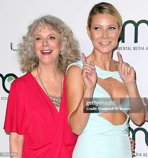 Actresses Blythe Danner and Gwyneth Paltrow attend the 25th annual EMA Awards presented by Toyota and Lexus and hosted by the Environmental Media...