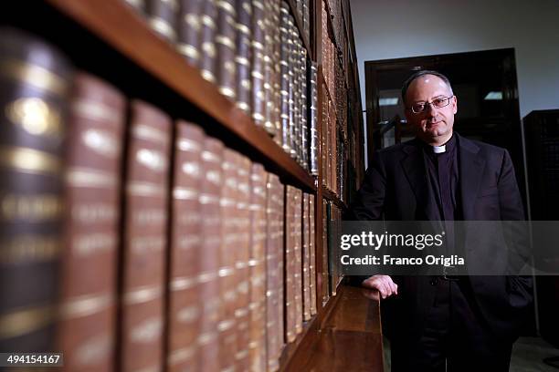 Jesuit Father Antonio Spadaro poses for a portrait session at Villa Malta, the 'Civilta' Cattolica' headquarters on March 28, 2013 in Rome, Italy....