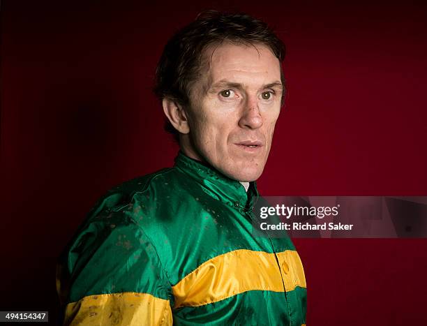 Horse racing jockey Tony McCoy is photographed for the Observer on March 5, 2014 in Ascot, England.