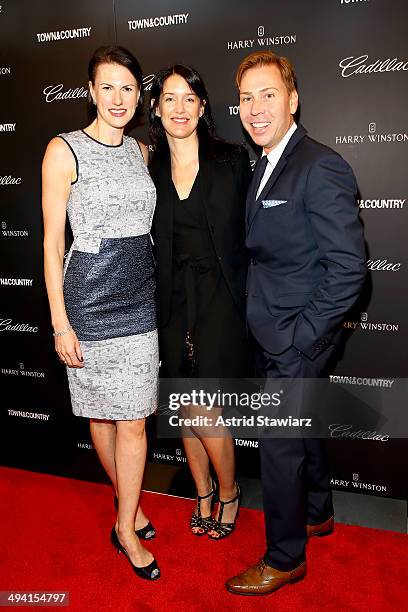 Jennifer Bruno, Christine Iacuzzo and Matthew Talomie attend the T&C Philanthropy Summit with screening of "Generosity Of Eye" at Lincoln Center with...