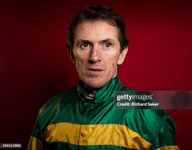 Horse racing jockey Tony McCoy is photographed for the Observer on March 5, 2014 in Ascot, England.