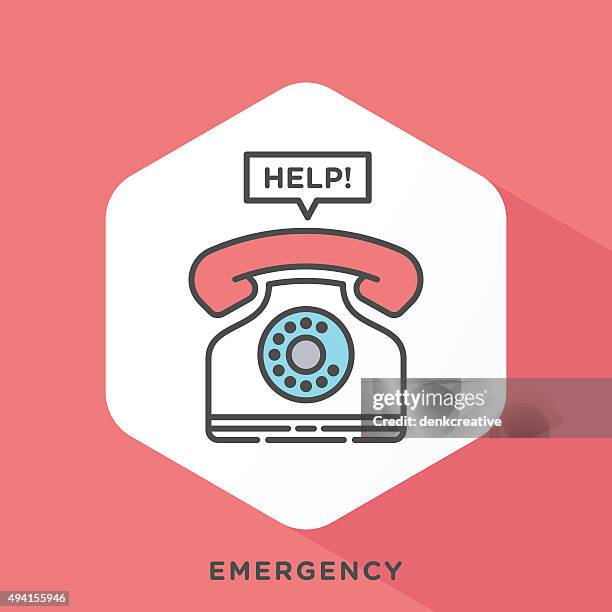 emergency icon - call agent vector stock illustrations