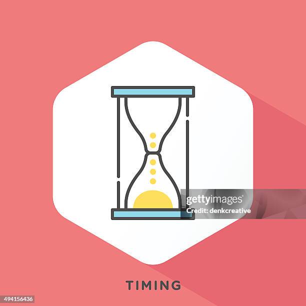 timing icon - long time stock illustrations