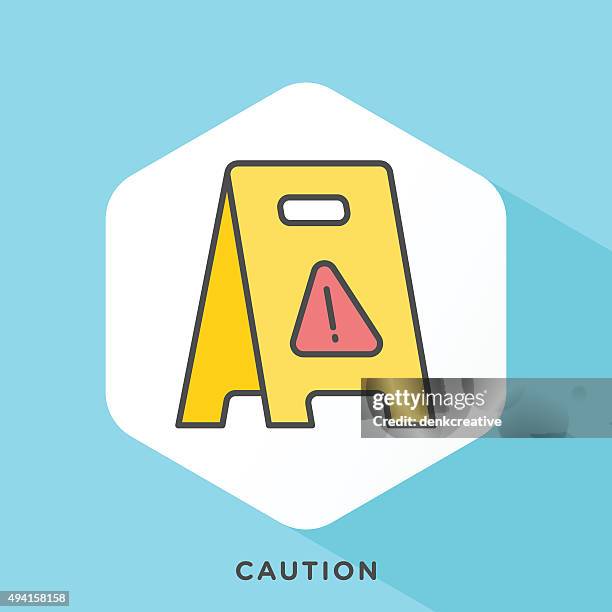 caution icon - caution slippery stock illustrations