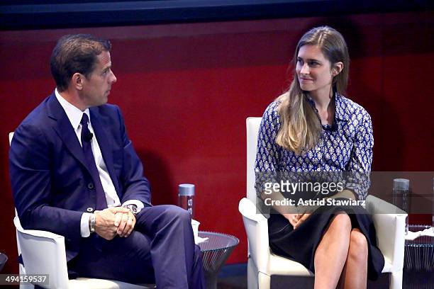 Hunter Biden and Lauren Bush Lauren speak at the T&C Philanthropy Summit with screening of "Generosity Of Eye" at Lincoln Center with Town & Country...